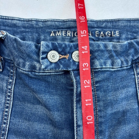 American Eagle Double Button Super Curvy HighRise Stretch Flare Jean Size 20L - Picture 13 of 15